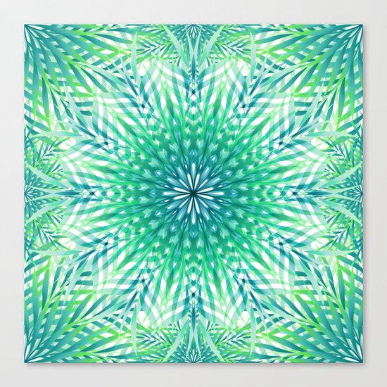 Palm Leaf Mandala Canvas Print