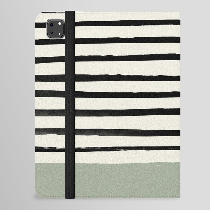 Sage Green x Stripes iPad Folio Case