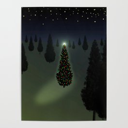 Christmas Tree Green Poster