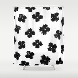 ink flowers Shower Curtain