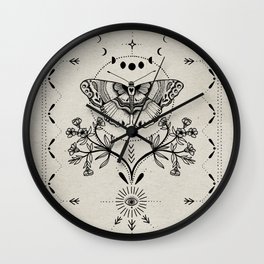 Magical Moth Wall Clock