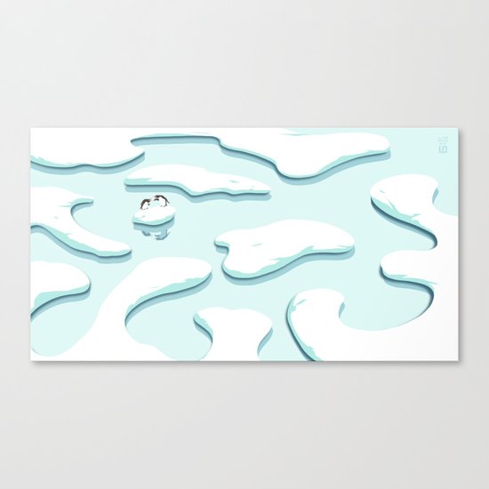 Arguing Penguins Canvas Print