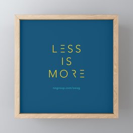 Less Is More Framed Mini Art Print