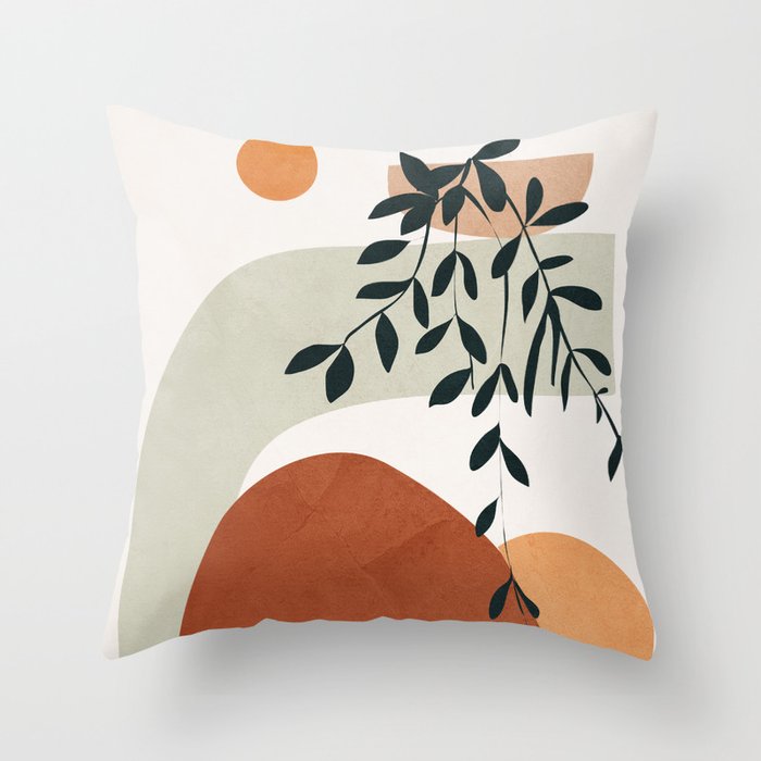 Soft Shapes I Throw Pillow by City Art