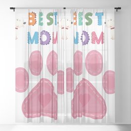 Best Dog Mom Ever Sheer Curtain
