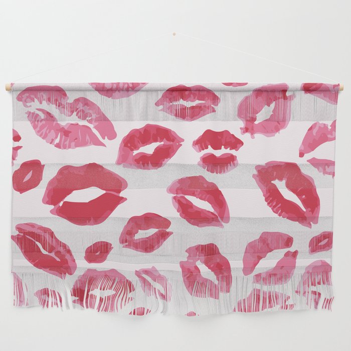 Lipstick Kisses Wall Hanging