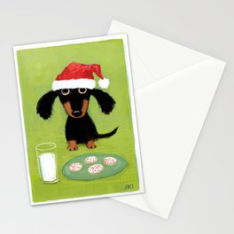 Dachshund Santa Clause | Wiener Dog Christmas Stationery Card