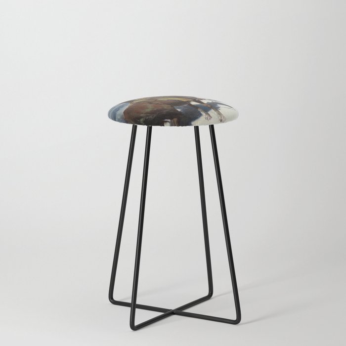 “The Lonely Vigil” by W Herbert Dunton Counter Stool