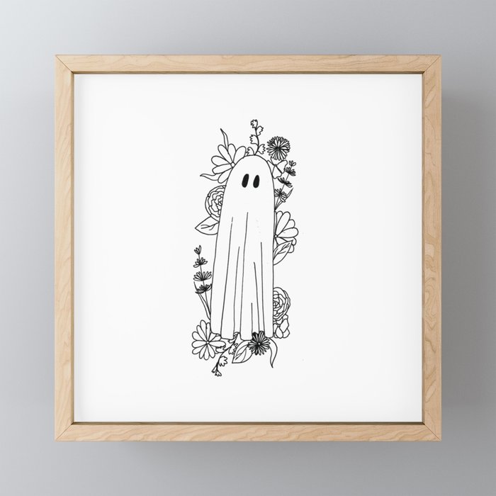 Ghost Framed Mini Art Print