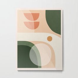 Modern Abstract Minimal Shapes 102 Metal Print