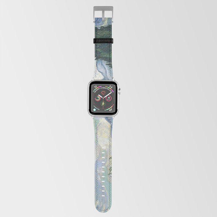 Wheat Field with Cypresses by Vincent van Gogh Farmhouse Aesthetic Blue Emerald Green Golden Yellow Apple Watch Band