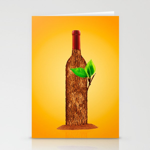 Eco-friendly Wine Illustration Stationery Cards