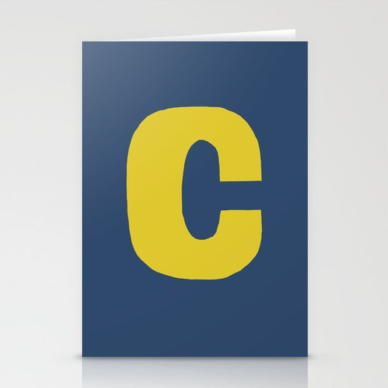 Yellow C Stationery Cards