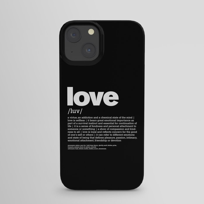 Define LOVE w/b iPhone Case