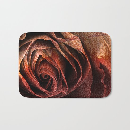 Bleeding Rust Rose Bath Mat