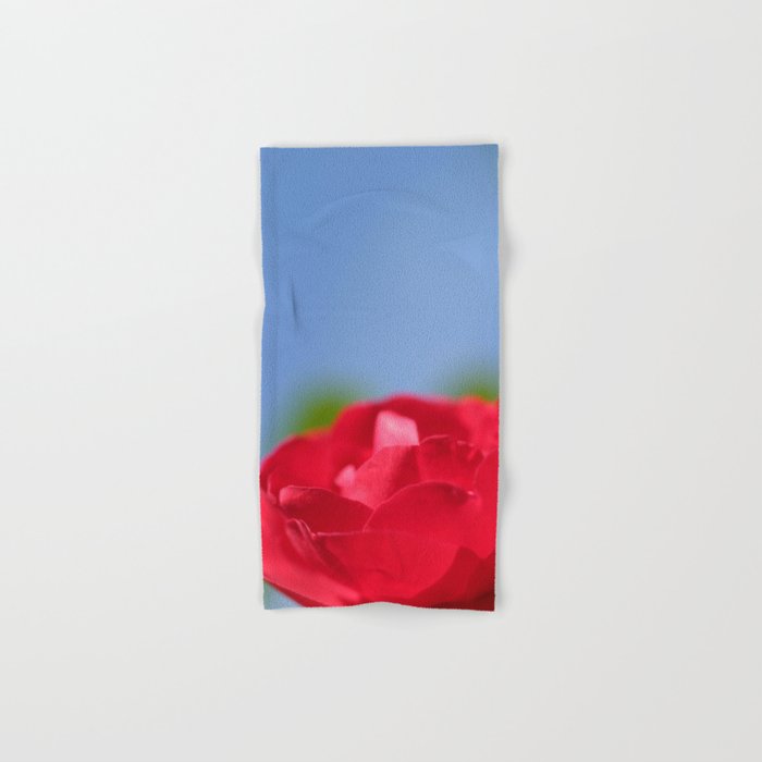 Red Rose Blue Sky Hand & Bath Towel