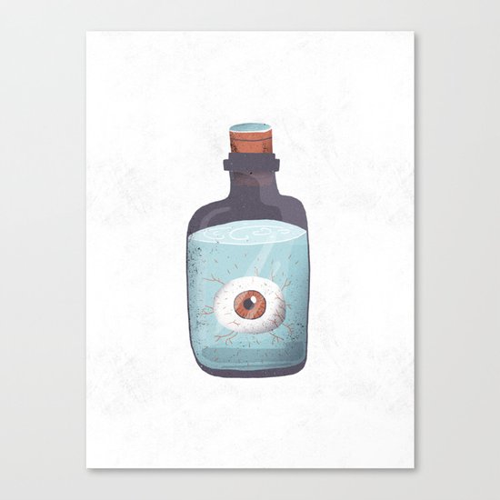 Eye in a bottle Canvas Print