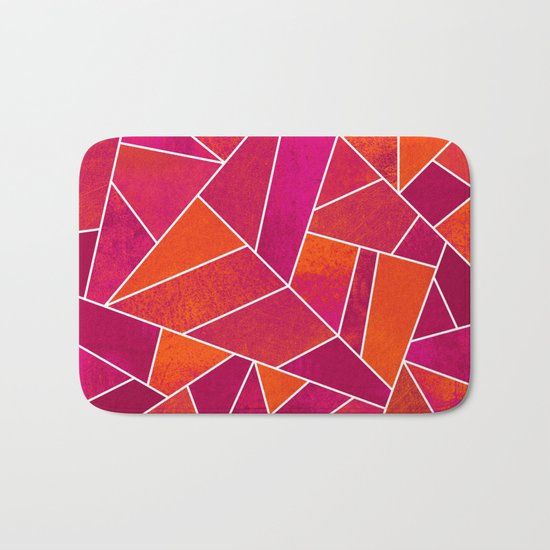 Hot Pink & Orange stone Bath Mat