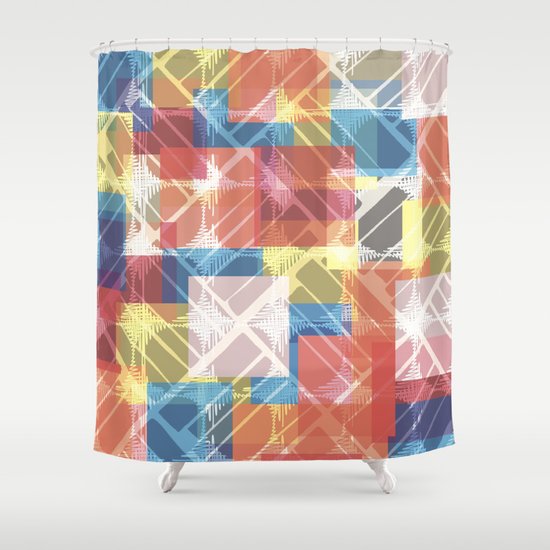 squares n holes... Shower Curtain