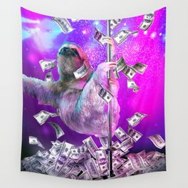Dancing Pole Strip Sloth Dancer Wall Tapestry