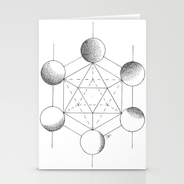Sacred Geometry Moon Phase Stationery Cards