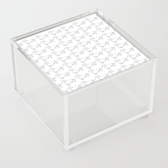 Doxie Love - White Acrylic Box