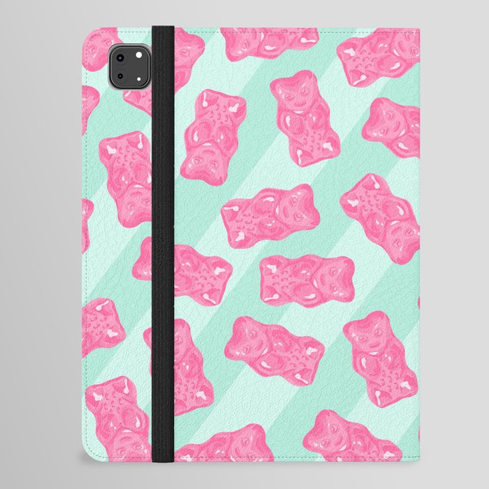 Gummi Bears on Mint Background Pattern iPad Folio Case by XOOXOO Society6