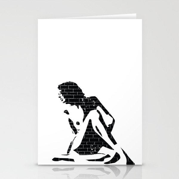 Girl and a Brick Wall Stationery Cards
