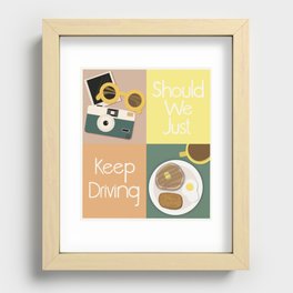 Keep Driving Recessed Framed Print