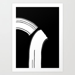 Abstract black white Art Print