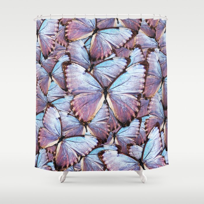 Iridescent Butterflies Shower Curtain