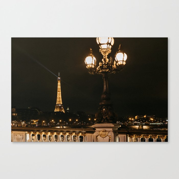 Pont Alexandre By Night Canvas Print