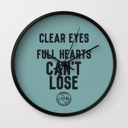 Clear Eyes Full Hearts Wall Clock | Movies & TV, Football, Teal, Turquoise, Texasforever, Texas, Fridaynightlights, Coachtaylor, Graphicdesign, Pop Art 