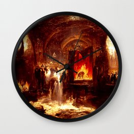 Lucifer Throne in Hell Wall Clock
