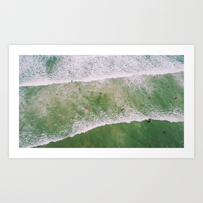 Waves bath Art Print