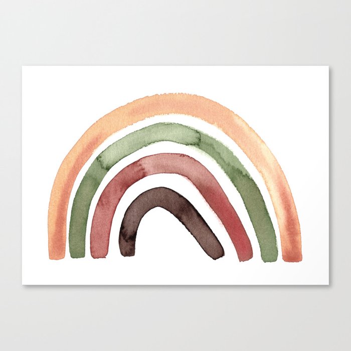Scandinavian Rainbow Print Canvas Print By Firstjulystudio Society6