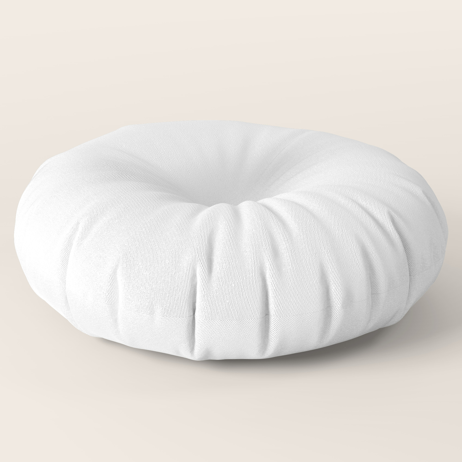 white floor cushion