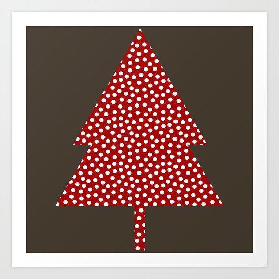 Christmas Tree brown Art Print