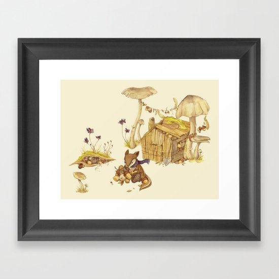 Harvey the Greedy Chipmunk Framed Art Print