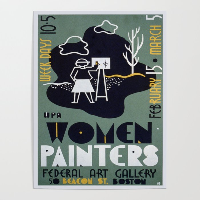 Vintage poster - Women Painters Exhibit Poster