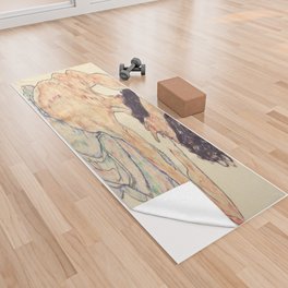 Egon Schiele Art Print - Sitting Back Yoga Towel