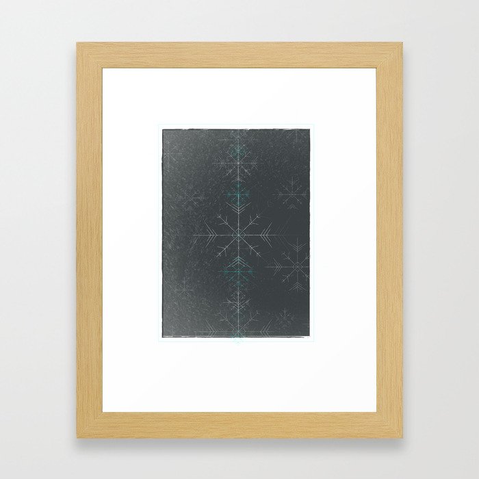Snowy Aurora Framed Art Print