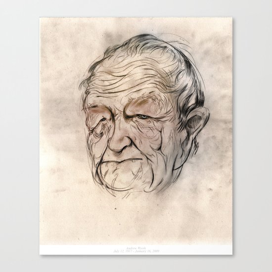 Andrew Wyeth Portrait Canvas Print