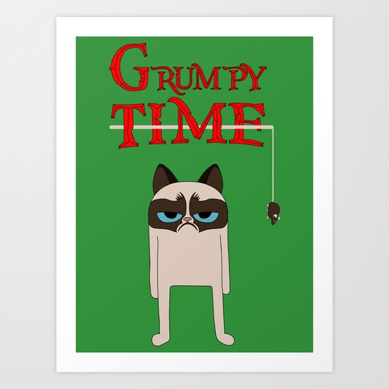 Grumpy time (grumpy cat) Art Print