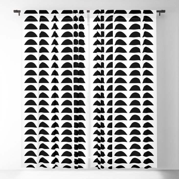 Wonky Arches | Black + White Blackout Curtain