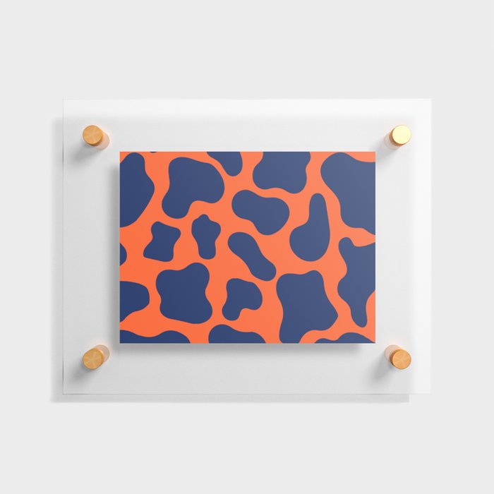 Blue Abstraction Spots Floating Acrylic Print