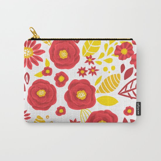 Doodle floral pattern Carry-All Pouch