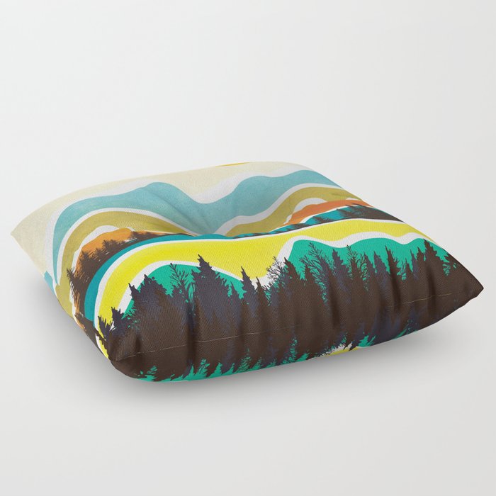 Abstract Landscape No8 Floor Pillow