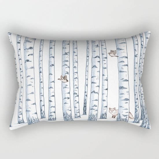 Fox in the woods Rectangular Pillow