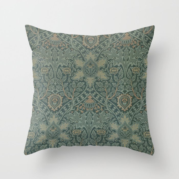 Ispahan by William Morris 1888 Antique Vintage Victorian Jugendstil Art Nouveau Retro Pattern Throw Pillow